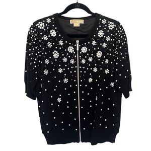MICHAEL Michael Kors Cardigan Black and White Large